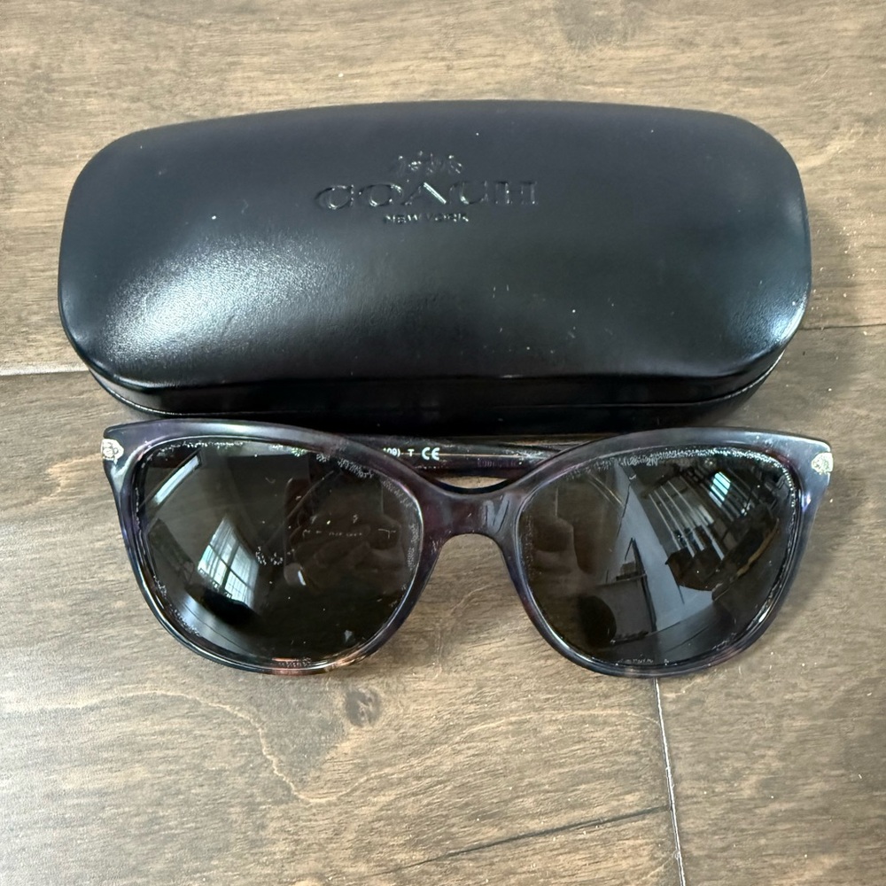 COACH Confetti Purple Sunglasses w/ Case